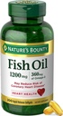 Naturens Bounty Fish Oil Omega 3 Kosttilskudd - Støtter hjerte helse, 1200 Mg Fish Oil, Omega-3, 200 Softgels (pakke av 1)