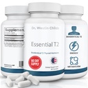 Dr. Westin Childs Essential T2 - T2 Thyroid Support Supplement med Bio-Identical 3.5 Diiodo-l-thyronin for hypotyroidisme, Hashimotos, Thyroidectomi & Rai, Non GMO, 60 dagers forsyning