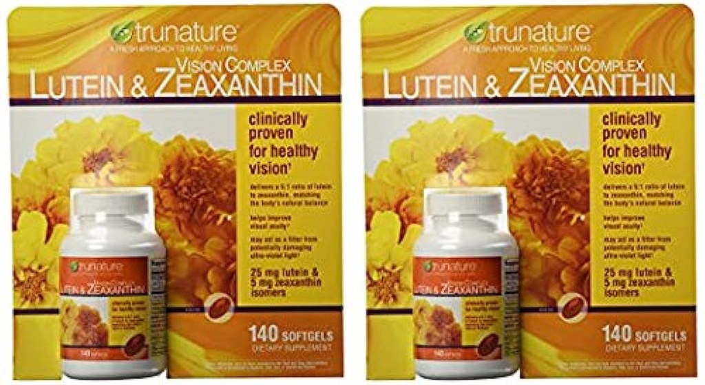 Trunature Vision Complex Lutein og Zeaxanthin Supplement, 140 greve (2 pakker)