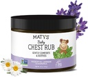 Matys Baby Chest Rub, Soothing Congestion Relief Vapor Rub for babyer 3 måneder gammel +, ren & komforterende Eucalyptus, Lavender, & Kamille for søvn, ikke-GMO, Petroleumsfri, Menthol Free, 4,5 oz Tub