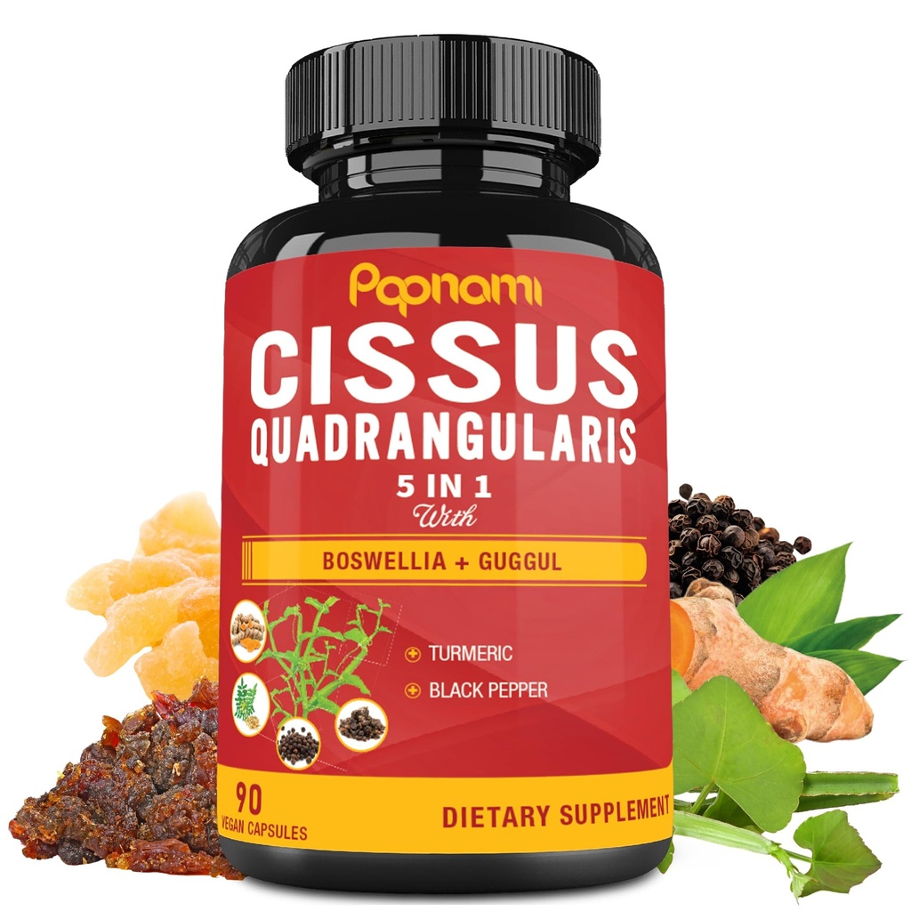 Super Cissus Quadrangularis ekstrahere kapsler med Boswellia, Guggul, Turmeric, Pepper ® 3 måneders forsyning