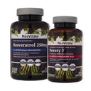 ResVitale Beauty 3 - Hudpleie Supplement med kollagen, keratin og elastin - 90 Kapsler og Resveratrol 250 mg - Resveratrol Supplement for menn og kvinner - 120 Veggie Capsules