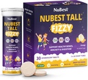 NuBest Tall Fizzy - Bone Styrke, Immunitet, Digestiv Helse for barn Alder 4+ & Tenåringer | Probiotiske, Kalsium, Magnesium fra Rød Marine Algae, Vitaminer | 30 Orange Effervecent Tabletter | Pakke 3