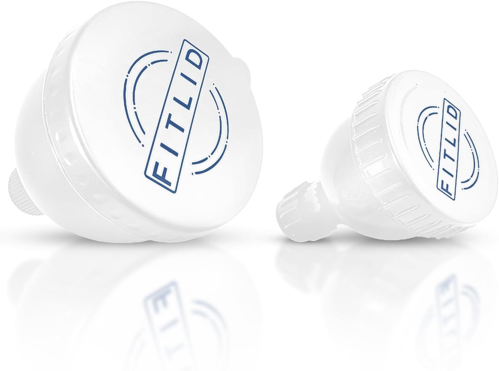 Små & store 2-Pack bærbar protein Supplement Funnels, flott for pre-Workout, BCAA og protein pulver. Easy & Mess Free Container for trening, reise, to-go, Fitness, WOD. (Hvit og blå)