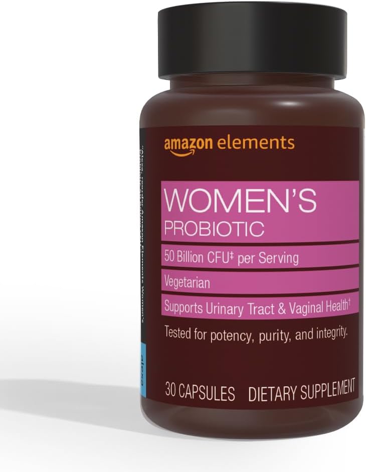 Elementer One Daily Women's Probiotic, støtte urinstrakt og Vaginal helse, 50 milliarder CFU (7 stammer), Lactobaccilus og Bifidobacteria blanding, 30 kapsler