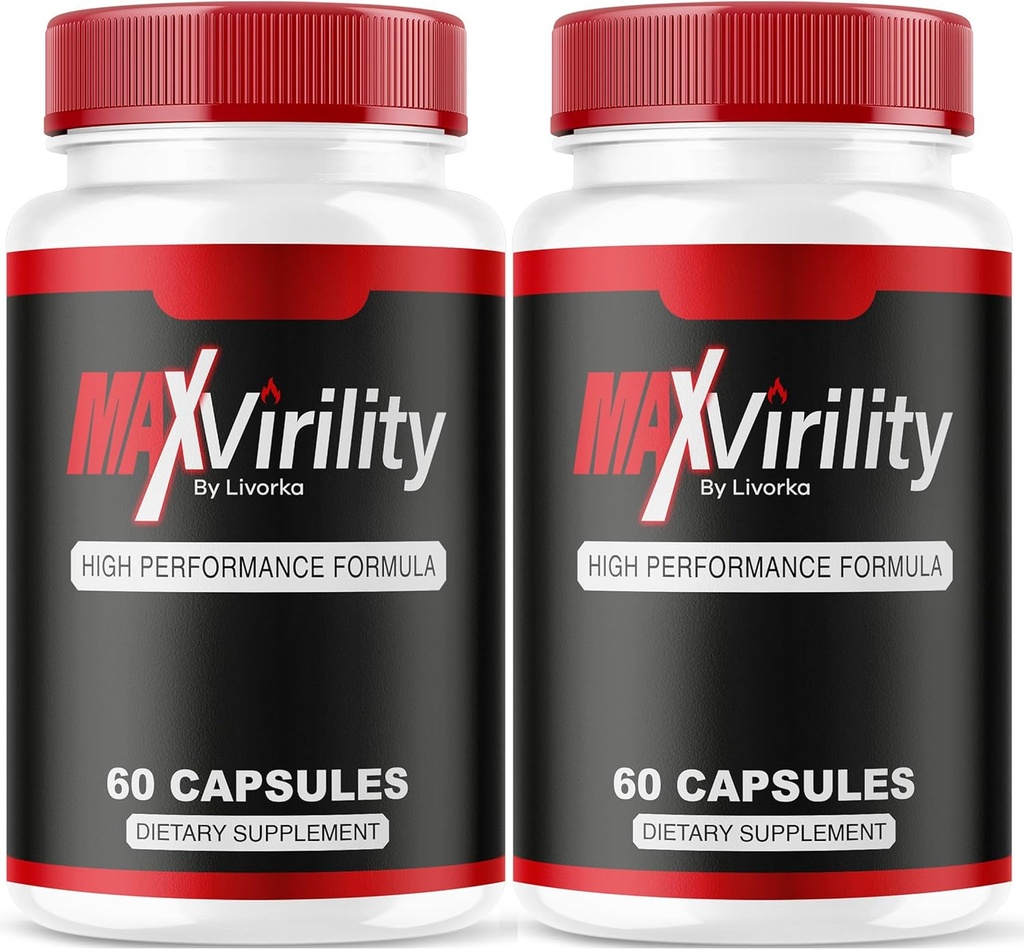 (2 Pakke) Max Wacker for menn, Maksimulinitet for menn, MaxVirbility Capsules, MaxVirbility, MaxWirbility Supplement, MaxWarbon piller for menn, MaxWarbon piller, 120 kapsler i 2 måneder