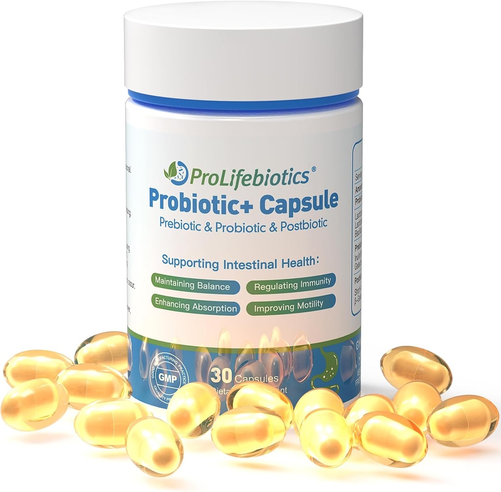 3-i-1 probiotika for Gut og Digestive Helse, Immune støtte,Supplements som støtter anledninger, diarrea, gas,Bloating, forsinket-administrert Designet til Thrive, 30 Vegan Kapsler