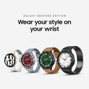 SAMSUNG Galaxy Watch 6 Spoke Edition 47mm Eksklusiv Bluetooth Smartwatch, Helse, Fitness, Sove, HR Tracker, Forbedret batteri, Safir Crystal Glass, US versjon, Svart D-Buckle Band, Hybrid Camel