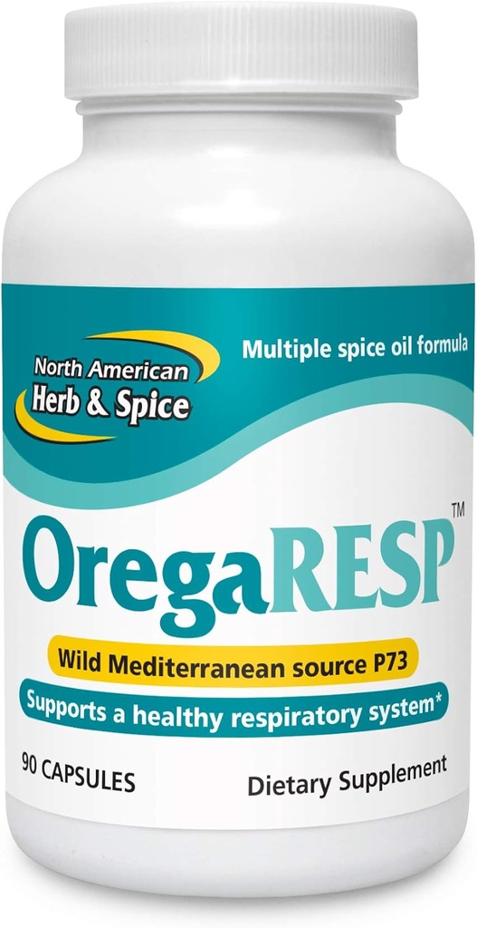 Nordamerikansk Herb & Spice OregaRess - 90 Veggie Capsules - Immun & Respiratorisk Helse - Cumin, Sage, Oregano olje - Sikker for barn og kjæledyr, ikke-GMO - 90 Total Services