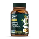 Gaia Herbs Ginger-Turmeric Postbiotic - Premium Digestive Support Supplement for Gut Helse - Laget med fermentert Turmeric & Ginger - Gratis fra Dairy, Soja & Gluten - 60 Vegan Kapsler (30 Serveringer)