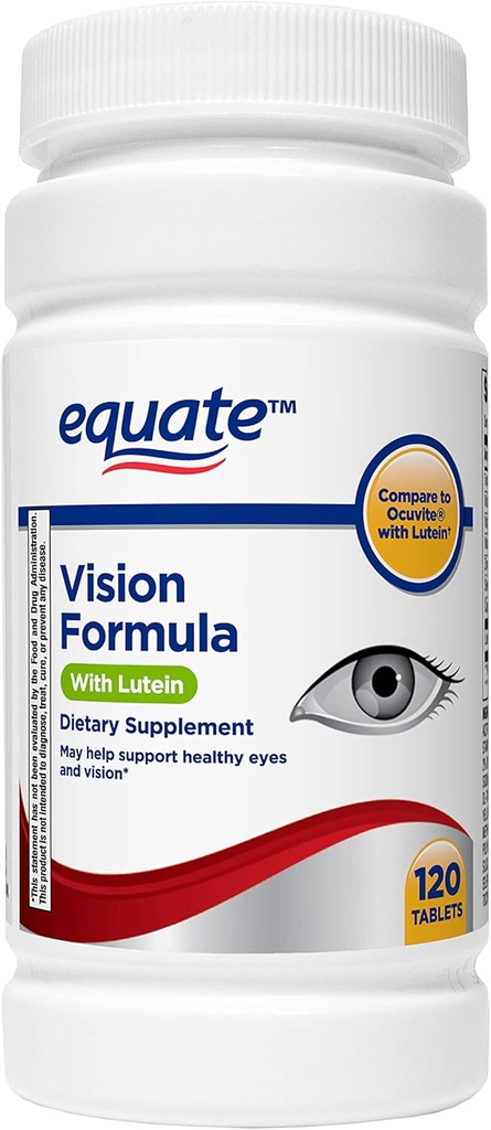 Ekvivalent - Visjon Formula med lutein, Eye Health Vitamin og Mineral Supplement, 120 tabletter ved ekvasjon