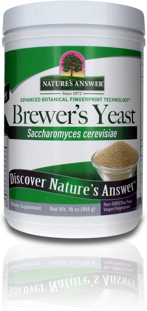 Naturens svar Brewer's Yeast Powder, rik kilde til aminosyrer, B-kompleks vitaminer, mineraler, & protein - naturlige, uflavorerte, og usweeted - Dairy Free, vegetarisk / vegansk