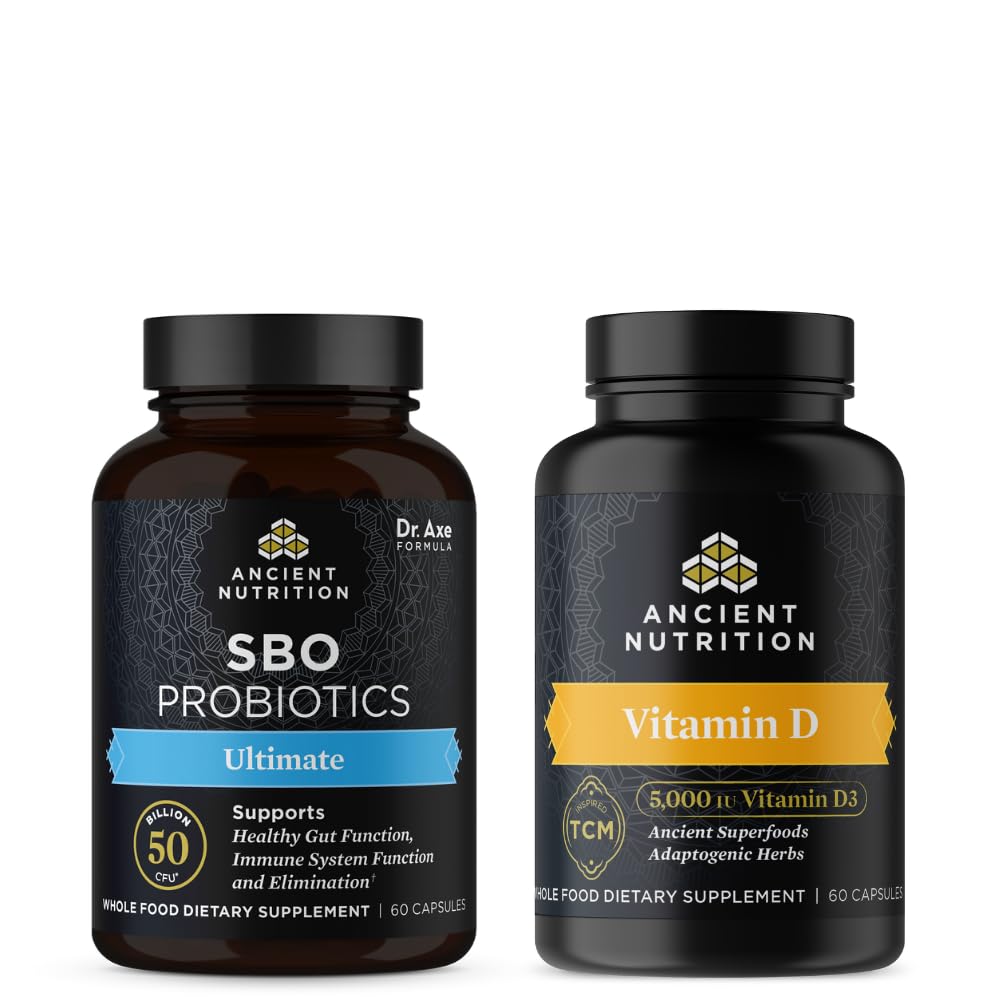 Gamle ernæring SBO Probiotika Kapsler, Ultimate, 60 greve + vitamin D kapsler, 90 telling