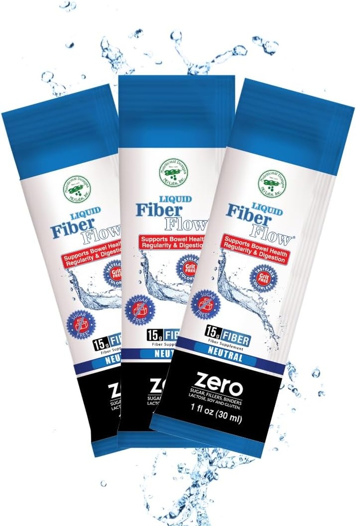 Ernæringsdesign flytende fiber flyt sukker-fri prebiotiske inulinfiber supplement, alle naturlige Bowell regelmessig drikk for sunn intestinal balanse, 100 pakker