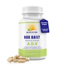 Våre daglige Vites ADK vitamin Supplement - Vitamin A, D3 & K (som MK7) - Bone & Immune System Support - høy potens vitaminer med ikke GMO ingredienser - Glutenfri, soya gratis grønnsaker kapsler