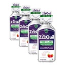 ZzzQuil, Natt søvnhjelp flytende, gratis av alkohol og kunstige dyser, 50 mg Diphenhydramine HCl, No1 søvnhjelp merkevare, falle søvn raskt, ikke-habit forming, berry flavor, 12 FL OZ (pakke med 4)