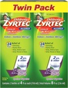 Zyrtec 24 Hr Barns Allergi Syrup med Cetirizine, Sukkerfri Grape, Twin Pack på 4 fl oz