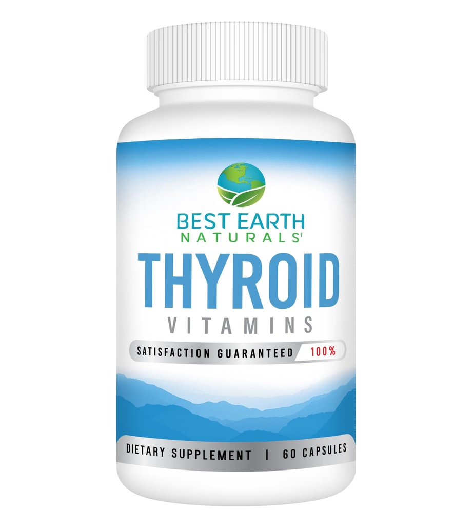 Best Earth Naturals Thyroid støtte supplement for kvinner og menn - 60 kapsler