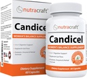 Nutracraft Candicel # 1 Intestinal Flora Supplement | Caprylsyre, Oregano, Wormwood, Black Walnut & Probiotika for overvekst støtte | 60 kapsler (Non-GMO)
