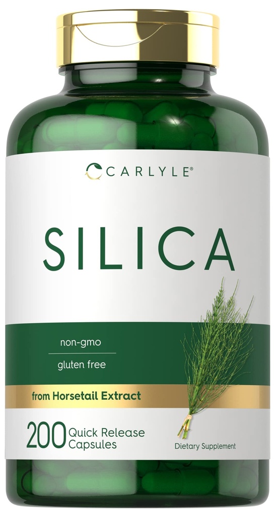 Carlyle Silica Supplement Capsules ® 200 greve | fra Hestetail Extract ® Ikke-GMO & Glutenfri