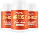 AREDS 2 sukkerfri øye vitaminer - Alternativ til lutein gummier for øyne - Lutein for øye helse - Premium sukkerfri øye vitaminer - (kronetabletter) Pakke med 3