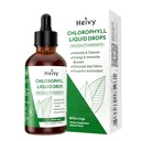 Heivy klorofyll flytende dråper, flytende klorofyll Supplement, klorofyll dråper for intern deodorizer, strålende hud, Detox, Antioksidant, immunstøtte, Glutenfri, Naturlig Flavored - 2 FL OZ
