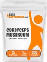 BulkSupplements.com Cordyceps Mushroom Extract pulver - Cordyceps Sinensis, Mushroom Supplement - Vegan & Glutenfri, 2g per servering, 1kg (pakke på 5) (11 lbs)