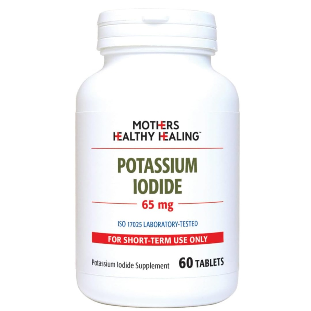 Kalium jodide tablet Supplement (65 mg), KI jodine piller (60 tabletter)