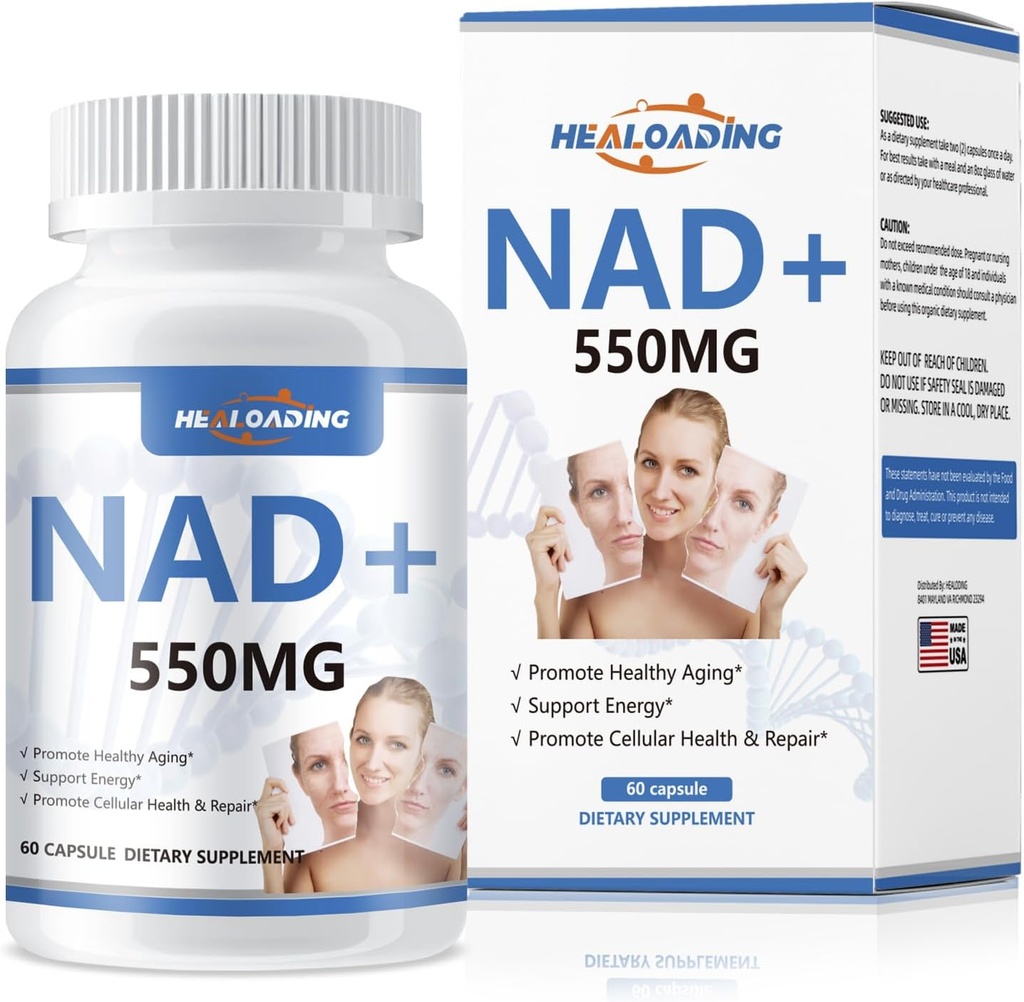 NAD Supplement liposomal for kvinner: NAD+ Supplement med Resveratrol 550MG støtte Cellular Repair Support Energi og sunn aldring