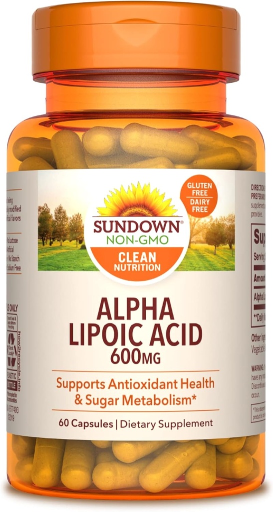 Sundown Alpha Lipoic Acid 600 mgm, 60 greve