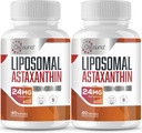 Liposomal Astaxanthin Supplement 24MG, Maksimal absorpsjon, antioksidant sterkere enn VIT C, ikke-GMO og glutenfri - 120 Softgels(4 måneders forsyning)