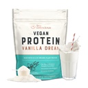 Levende bevisst Vegan Pea Protein Powder - Vanilla Dream Flavor | Plantbasert Vegansk Protein Blend - Pea, Brun Ris, Pumpkin, Sacha Inchi | 20 Serveringer 18 oz
