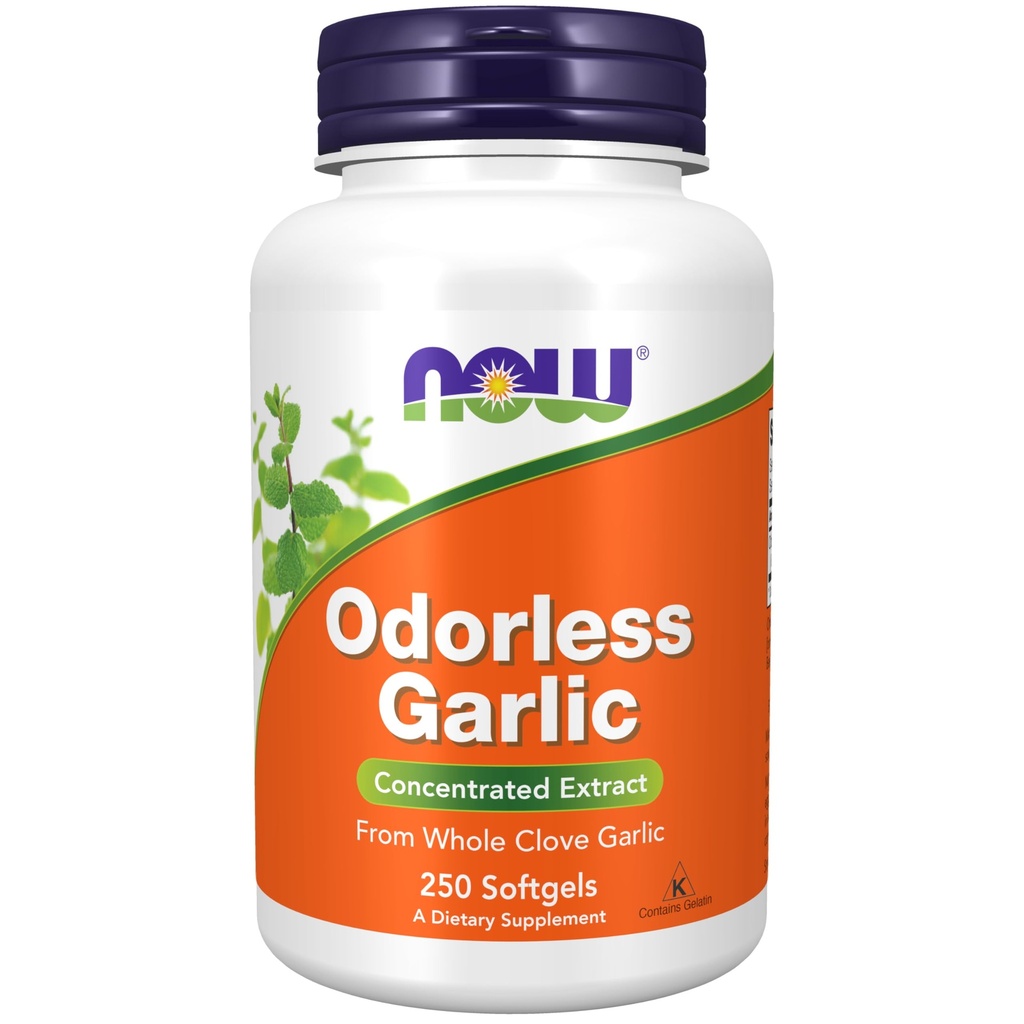 NU Mattilskudd, Odorløs hvitløk (Allium sativum), konsentrert ekstrakt, 250 Softgels