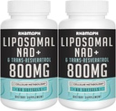 Liposomal NAD+ 800 mg med trans-Resveratrol 300 mg, max absorpsjon, faktisk NAD+ Økning Supplement for sunn aldring, Cellular Energy, DNA Repair, Longevity - 120 Softgels