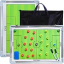 Pure Vie Magnetic Soccer Coaching Taktics Board, Bærbar fotball utklippstavle for trenere Fotball Tørr Slette Whiteboard Strategi Taktisk Blackboard Fotball Coach Board med spillermerker, penn og sletter
