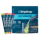 DripDrop Hydration Packets - Sunburst Variety Pack - Enkelt servere Electrolytes pulver drikk blanding - sitron lime, jordbær, fersken, svart Cherry - ikke-GMO, Glutenfri, Vegansk - 32 Sticks