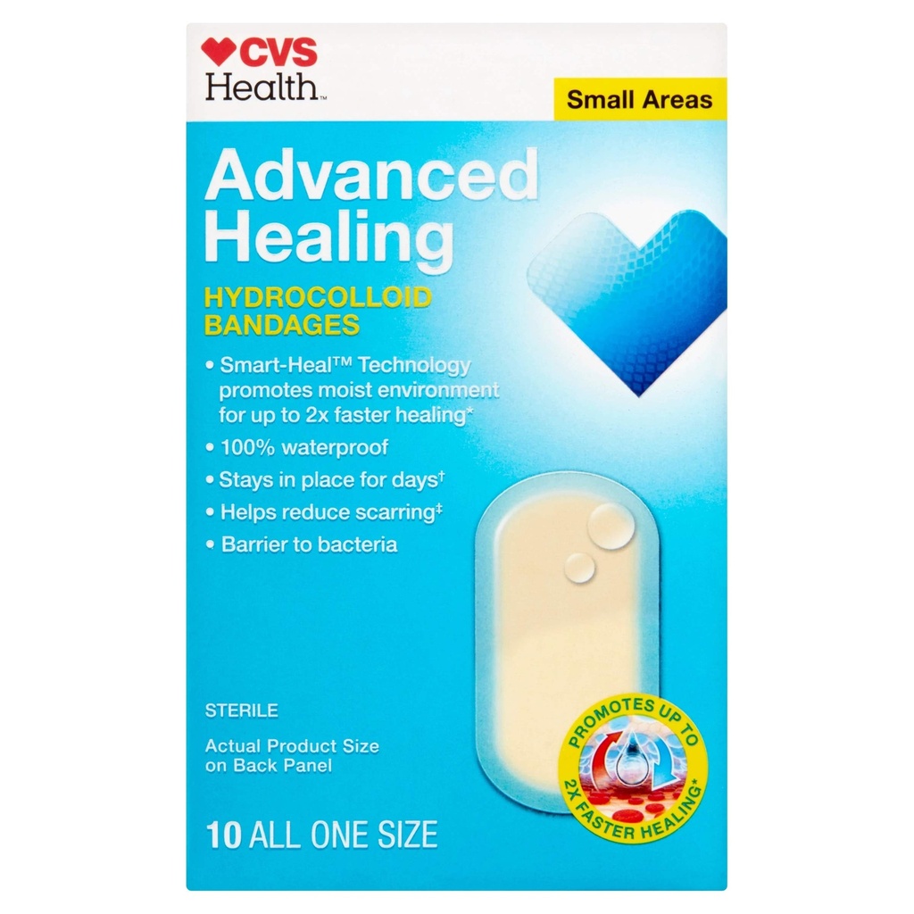 CVS Helse Avansert Healing Hydrokolloid Bandages (Små områder)