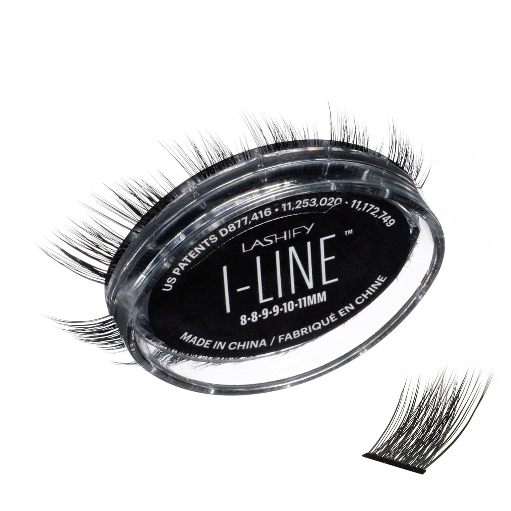 Lashify I-LineShort Pre-kartlagt Gossamer, lett DIY Falske Lashes å skape en vinkelet utseende og Eyeliner effekt