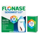 Flonase Sensimist Allergi relief Nasal Spray - Ikke-Drowsy 24HR lang varetid Allergi Relief med Fine, Scent-free Mist - 120 Sprays Plus bonuspakke med tubes