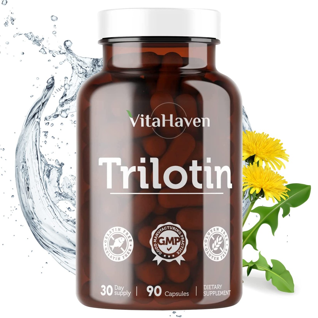 Trilotin: Swollen føtter og ankler behandling for kvinner og menn med Edema av det nedre beinet - Redusere svimmelhet i føtter og ankler fra vanntetthet - Inkluderer: Dandelion Root, Parsley Leaf & Mer