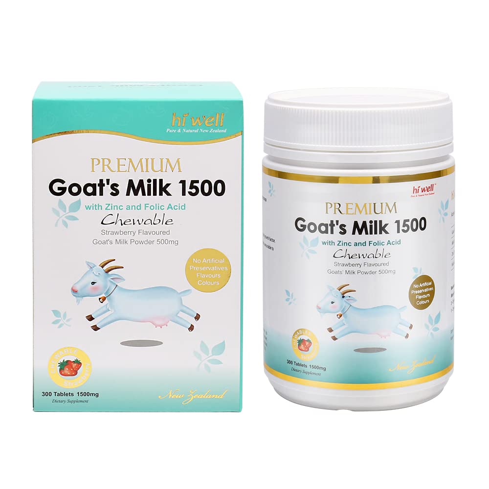 Hei Well Premium Goat's Milk 1500 300Tabellts Jordbær