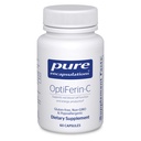 Rene innkapslinger OptiFerin-C - for røde blodceller og energi - jernabsorpsjonsstøtte - energitilskudd* - vitamin C Beriket - Glutenfri og ikke-GMO - 60 kapsler