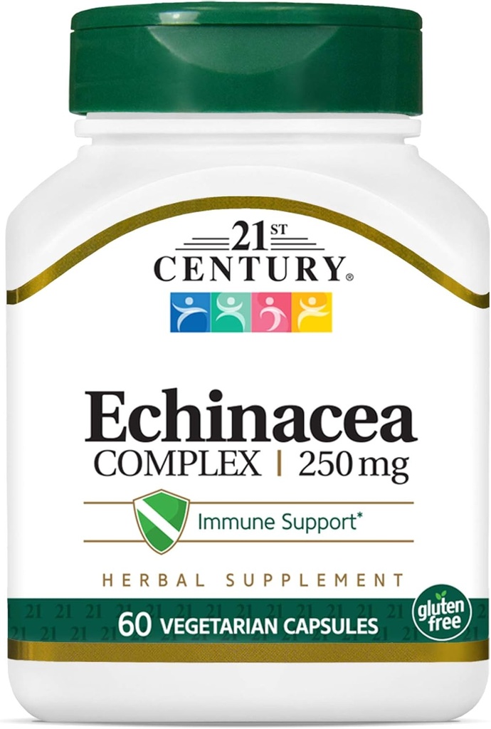 21st Century Echinacea Extract Veg Kapsler, 60 greve