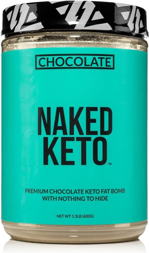 Naken sjokolade keto - Premium sjokolade keto fett bombe pulver - ingenting kunstig - Glutenfri keto bombe sjokolade Mct olje pulver uten Gmos - 1.3 Lb