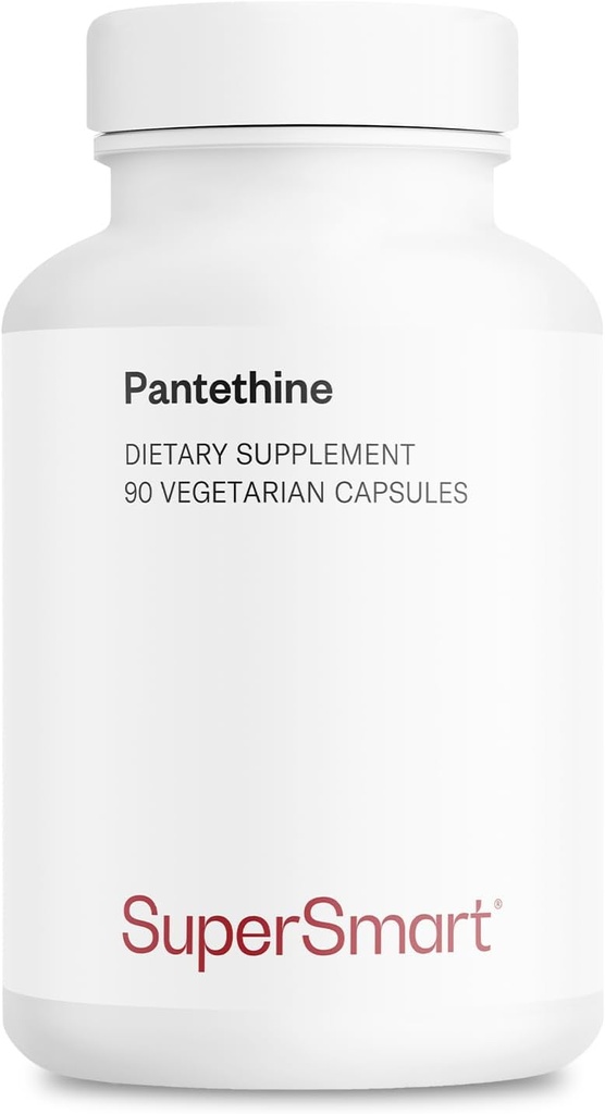 Supersmart - Pantesin Pantethine 600 mg per dag (Pantothenic Acid) - Aktiv vitamin B5 Supplement ikke-GMO & Glutenfri - 90 Vegetariske kapsler