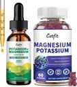 Catfit Kalium Magnesium Supplement, Magnnesium Kalium Complex Supplement, Sukkerfri & Vegan,Immune støtte,Calm Mood & søvn støtte,Muscle helse