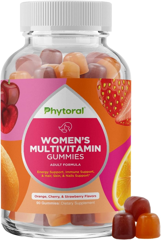 Kvinner Multivitamin Gummy Vitaminer for voksne - Naturlig multivitamin for kvinner Gummier og naturlig immunsystem Booster - Kvinner Gummier Voksne Fullstendig med sink