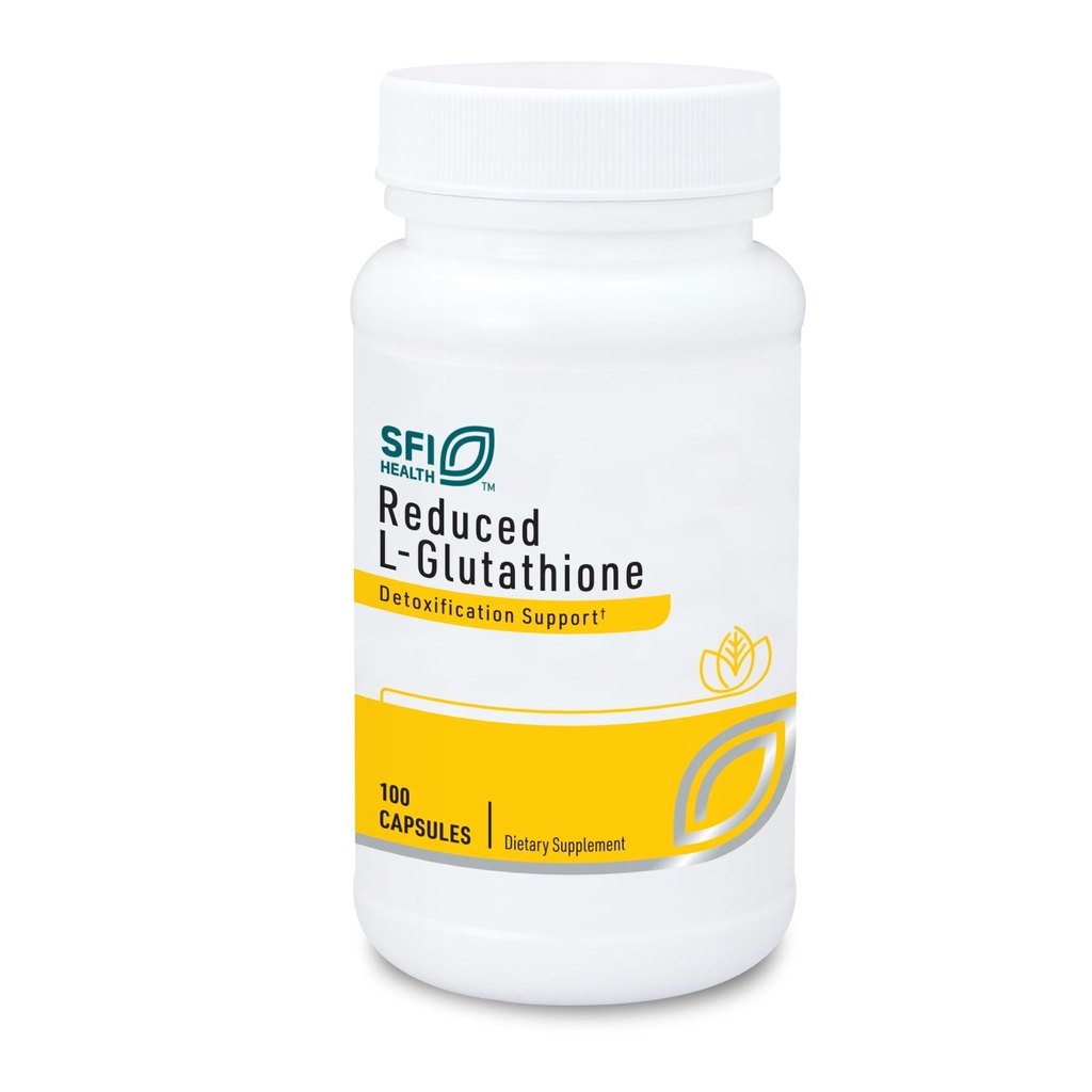 Klaire Labs SFI Helse Redusert L-Glutathion 150mg - Antioksidant Supplement med magnesium for lever, Detox & Immune Support - Aktiv, Redusert Form - Hypoallergenic (100 kapsler)