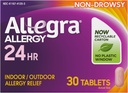 Allegra Voksen 24HR Ikke-Drowsy Antihistaminer, 30 tabletter, raske allergi symtom relief, 180 mg