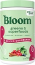 Bloom Nutrition Superfood Grønn pulver, Digestive Enzymer med probiotika og prebiotika, Gut helse, Bloating Relief for kvinner, Klorella, Grønn Juice Blande med Beet Root, 25 SVG, Spiced Cranberry